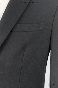 Bộ suit đen dày cao cấp hai nút TG353